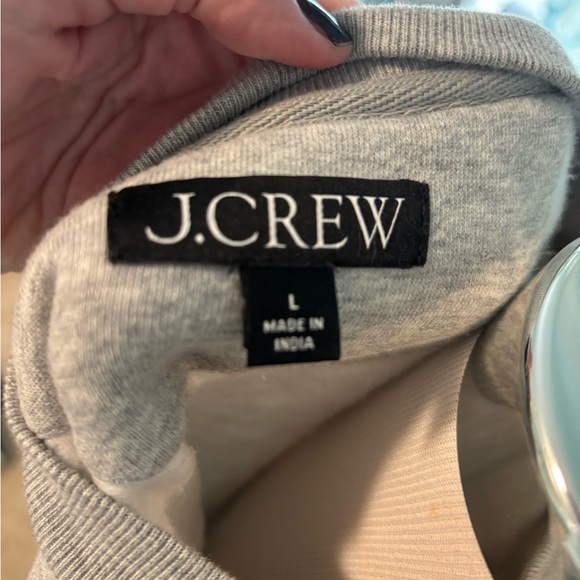 J. Crew Heritage fleece crewneck sweatshirt with sequin flower - Picture 7 of 9